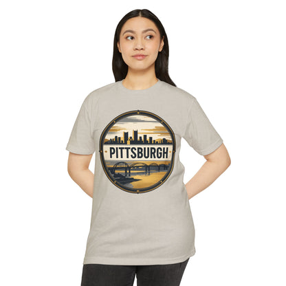 Pittsburgh Skyline T-Shirt — Vintage Cityscape Graphic Tee
