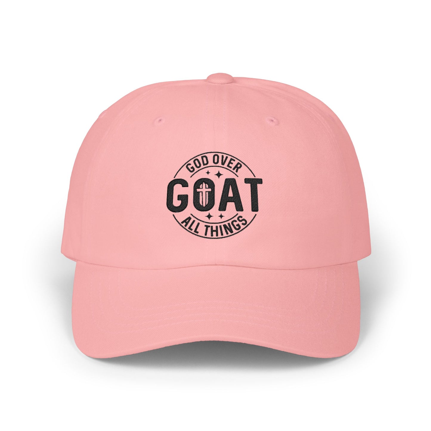 God Over All Things GOAT Dad Cap — Christian Baseball Hat