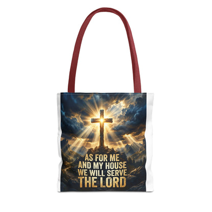 "As For Me And My House We Will Serve The Lord" Tote Bag