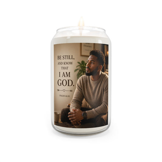 Inspirational Soy Candle — “Be Still and Know That I Am God” (13.75oz)