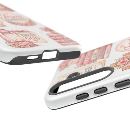 Christian Phone Case — Jesus Saves Floral Tough Case with 'God Is Within Her' & 'Trust God' Design