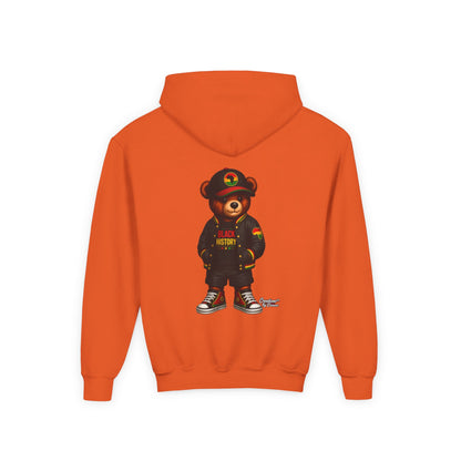 Youth Bear Hoodie — 'Follow Your History' Streetwear Kids Sweatshirt