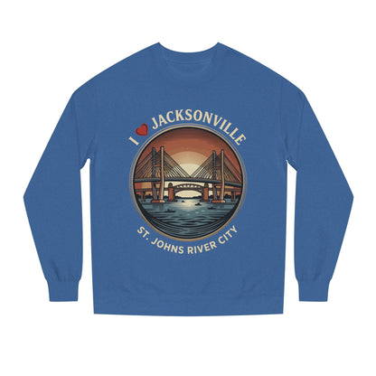 Jacksonville Crewneck Sweatshirt — I  Jacksonville St. Johns River City Graphic
