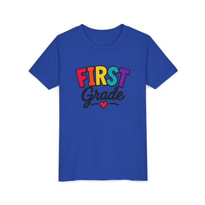 First Grade Youth T‑Shirt — Colorful Back-to-School Tee