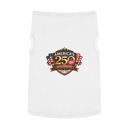 Pet Tank Top — "America's 250th Anniversary" Patriotic Dog Shirt (1776–2026)