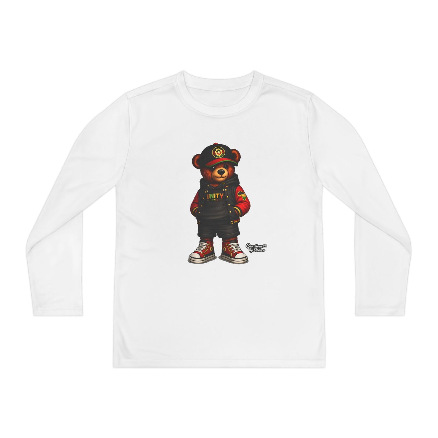 Youth Long Sleeve Tee — Streetwear Teddy Bear Graphic