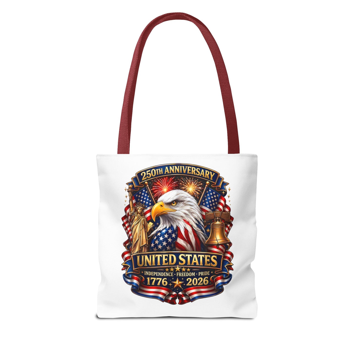United States 250th Anniversary Tote Bag — Eagle & Flags 1776–2026