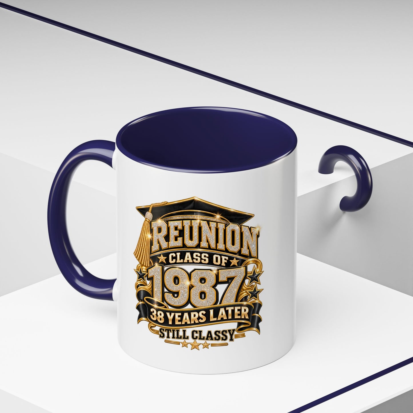 Class of 1987 Reunion Coffee Mug — 38 Years Later, Still Classy Accent Mug