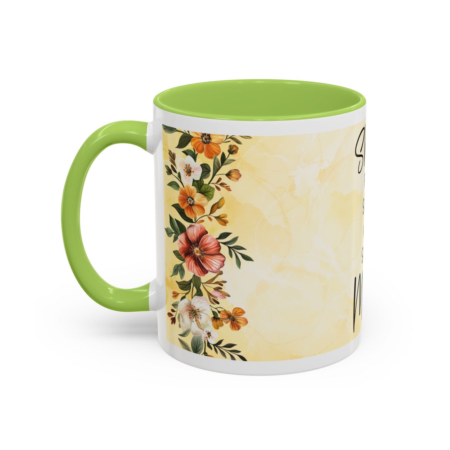 She Is Mom Floral Accent Coffee Mug — 'She is Peace, She is Home' Mother's Day Gift