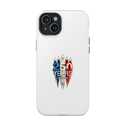 50 Years Patriotic iPhone Case — American Flag Anniversary Magnetic Impact-Resistant Case