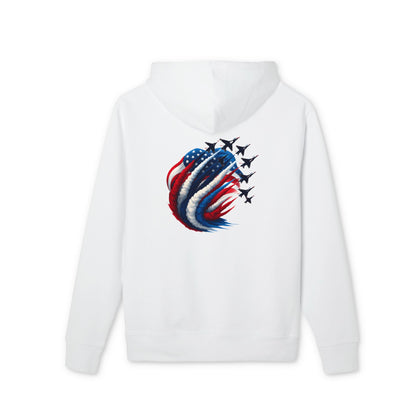 American Flag Jet Formation Hoodie — Patriotic Airshow Pullover