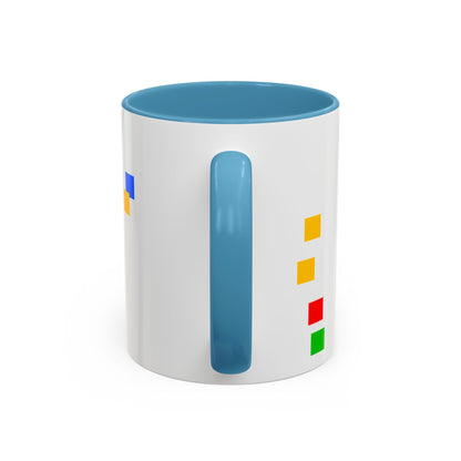 Autism Warrior Accent Coffee Mug – Bold Puzzle Pieces, Proud. Strong. Unique. (11/15oz)