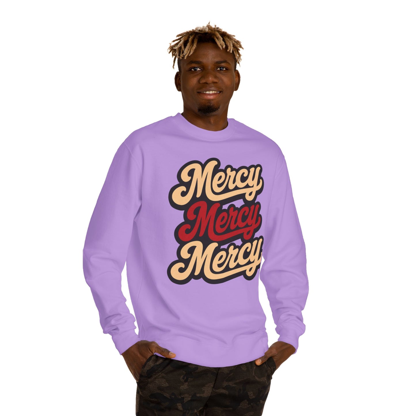 Mercy Mercy Mercy Retro Script Sweatshirt