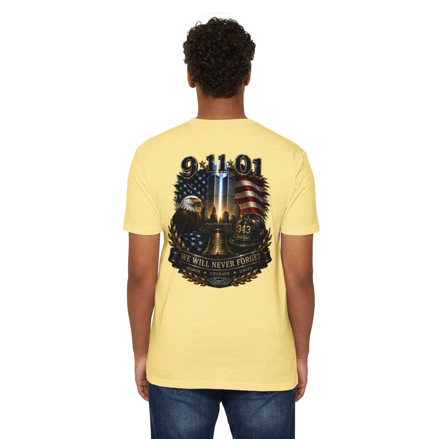9/11 We Will Never Forget Memorial T-Shirt