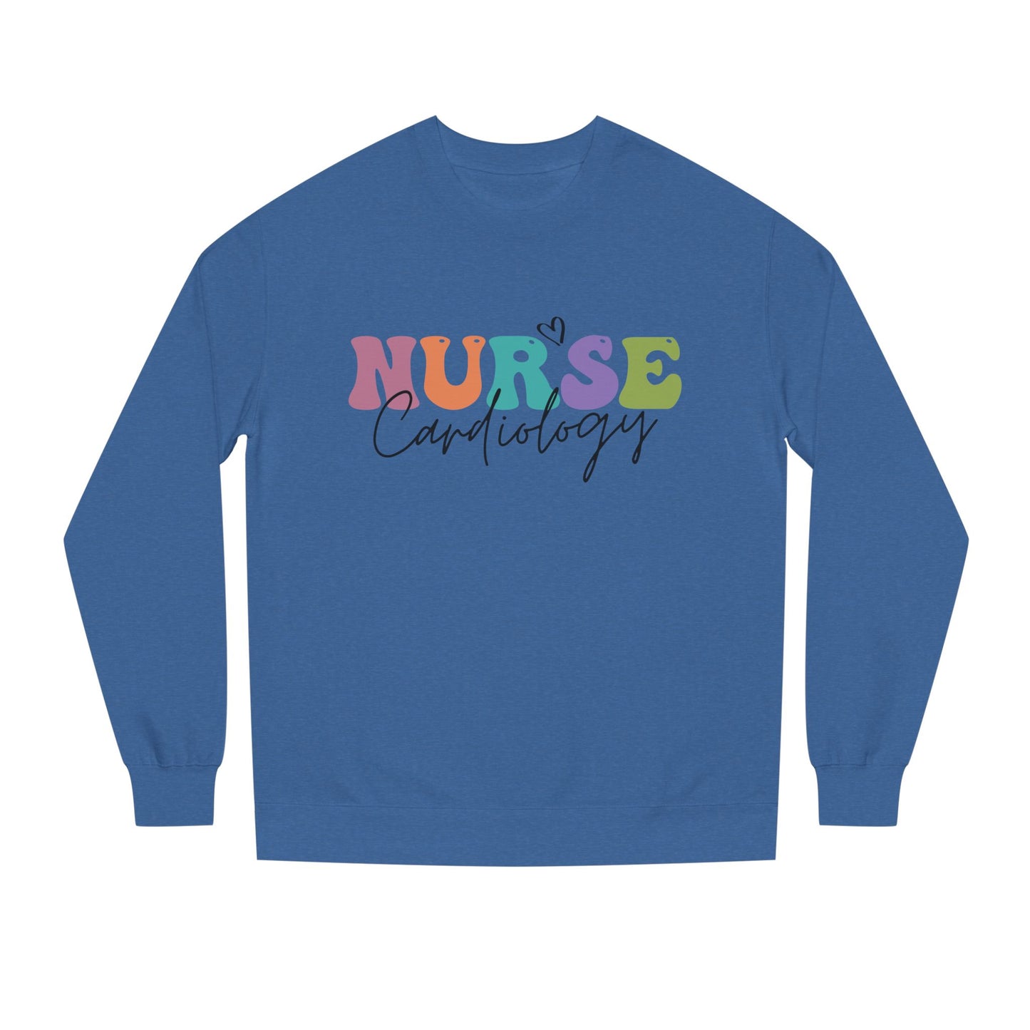 Cardiology Nurse Colorful Typography Crewneck Sweatshirt