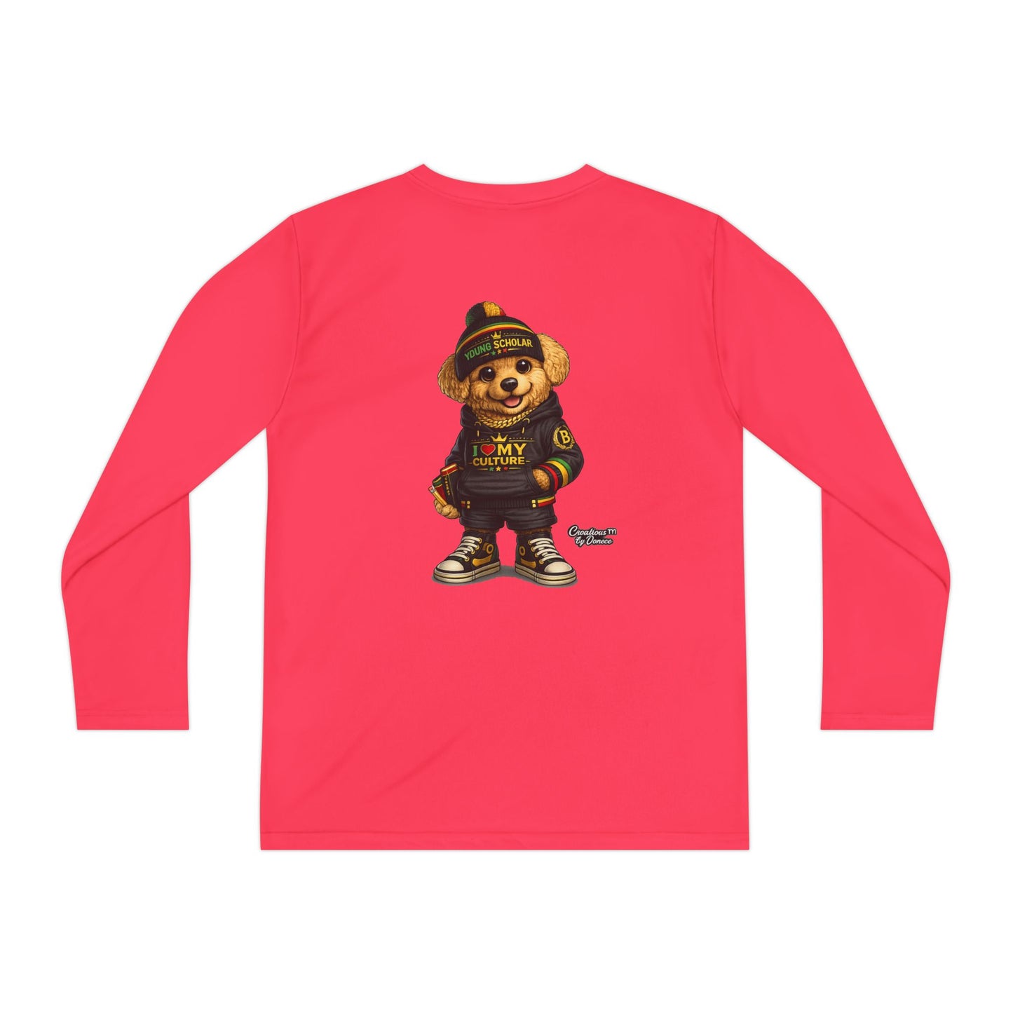 Youth Long Sleeve Tee — Streetwear Teddy Bear Graphic