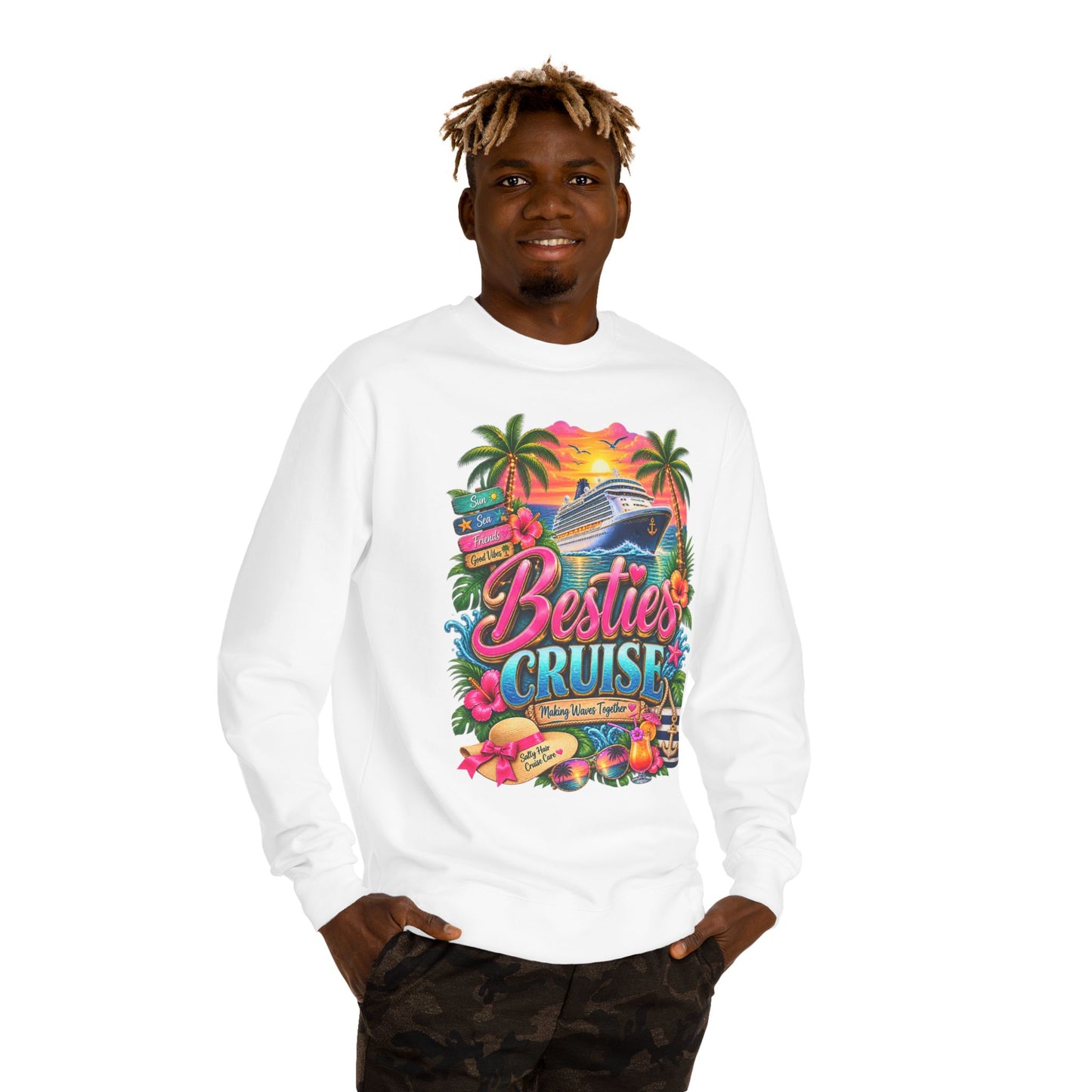 Besties Cruise Sweatshirt - Tropical Girls' Cruise Crewneck