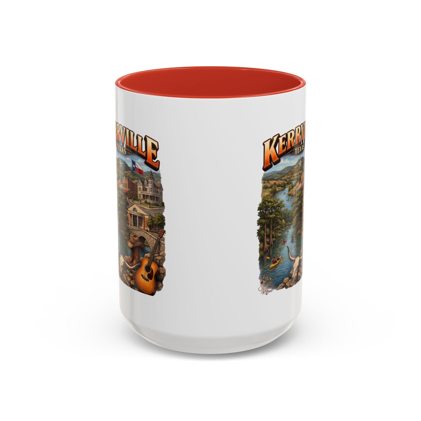 Kerrville Texas Souvenir Coffee Mug — Scenic Riverfront Design (11/15oz)