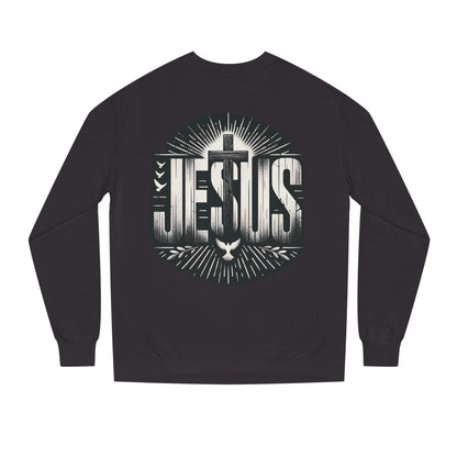 Jesus Graphic Sweatshirt — Vintage Cross & Dove Christian Crewneck