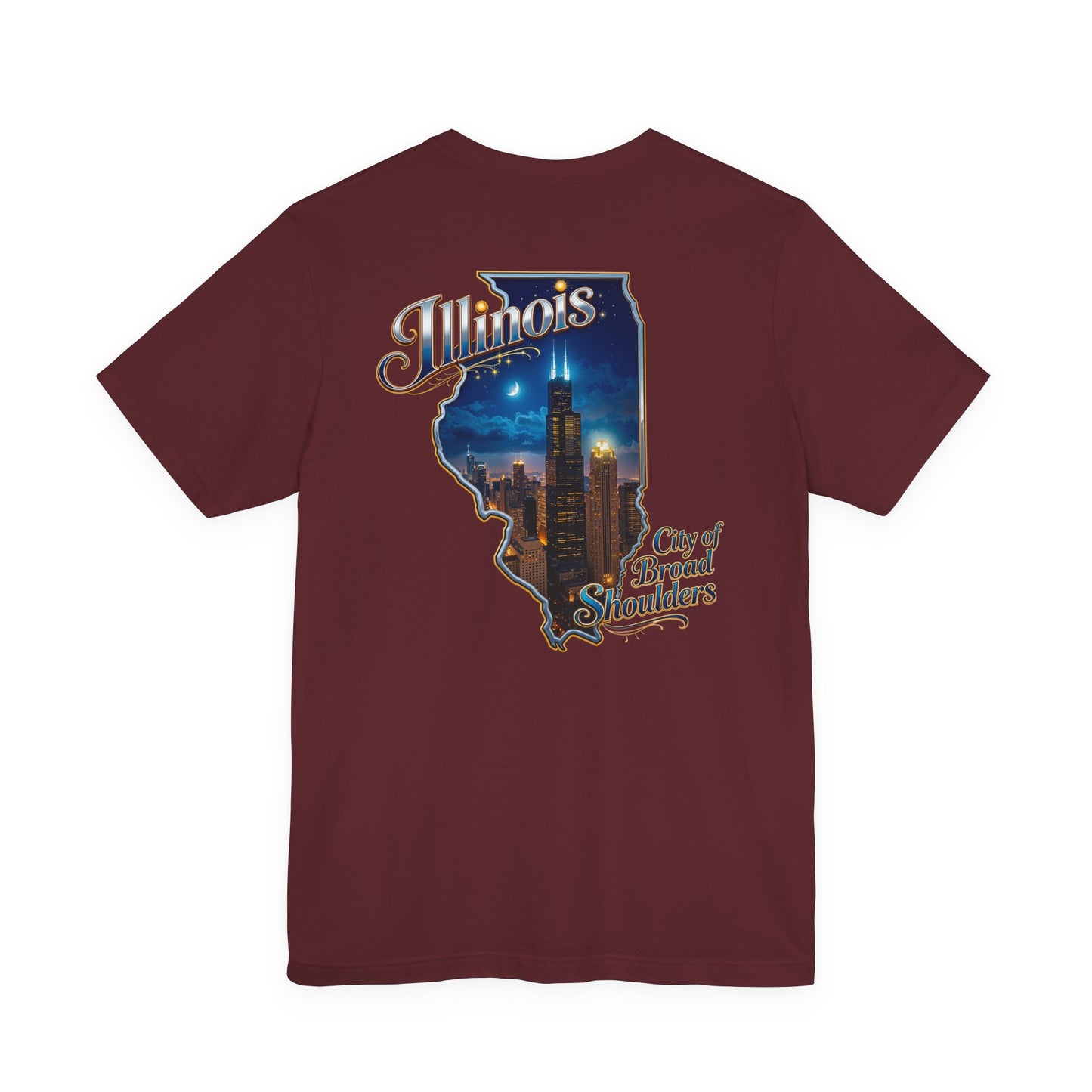 Illinois State Tee — 'City of Broad Shoulders' Chicago Skyline T-Shirt