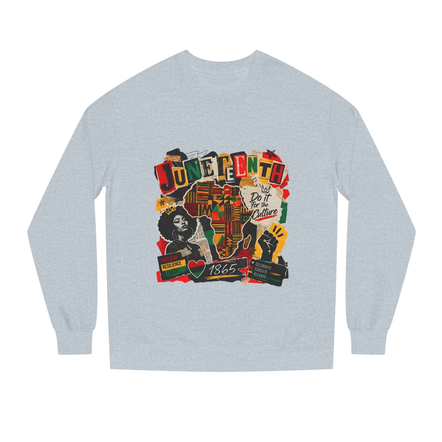 Juneteenth Celebration Sweatshirt — African Heritage '1865' Graphic Crewneck