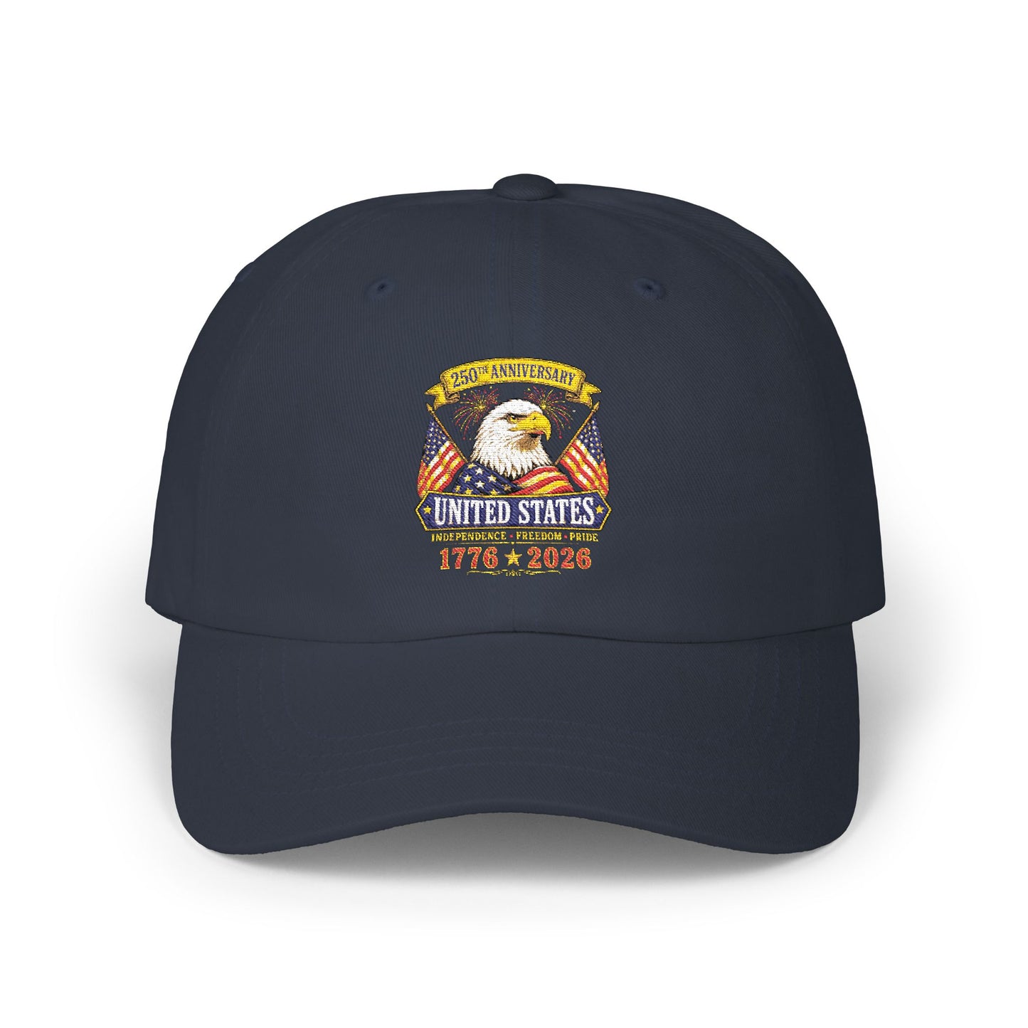 Patriotic Eagle Dad Cap — United States 1776-2020 Embroidered Baseball Hat