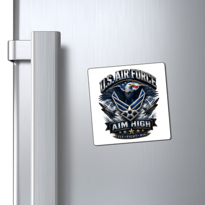 U.S. Air Force 'Aim High' Military Eagle Magnet — Fly Fight Win Refrigerator Magnet