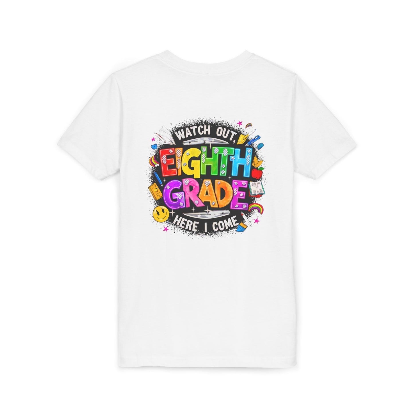 Eighth Grade Kids T‑Shirt — "Watch Out, Eighth Grade Here I Come" Back-to-School Tee