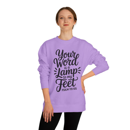 Psalm 119:105 "Your Word Is a Lamp to My Feet" Sweatshirt