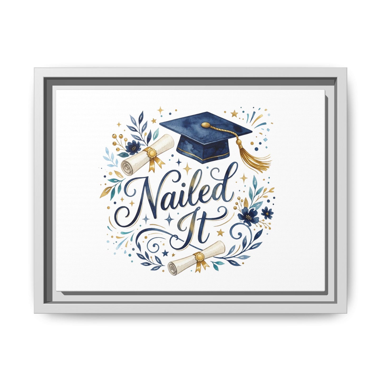 Nailed It Graduation Matte Canvas Print (Framed)