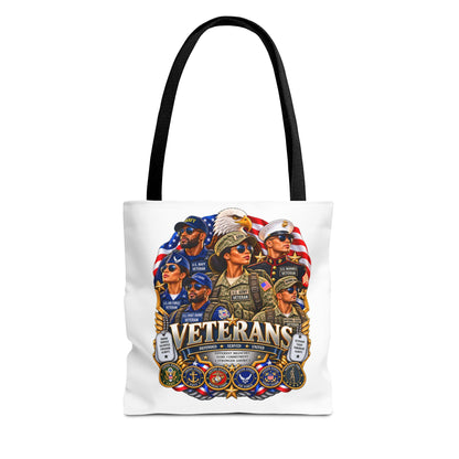 Veterans Tribute Tote Bag – Patriotic Military Honor AOP Tote