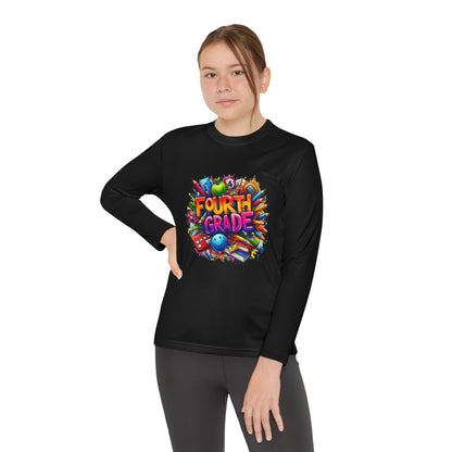 Fourth Grade Long Sleeve Tee — Colorful School Kids Shirt