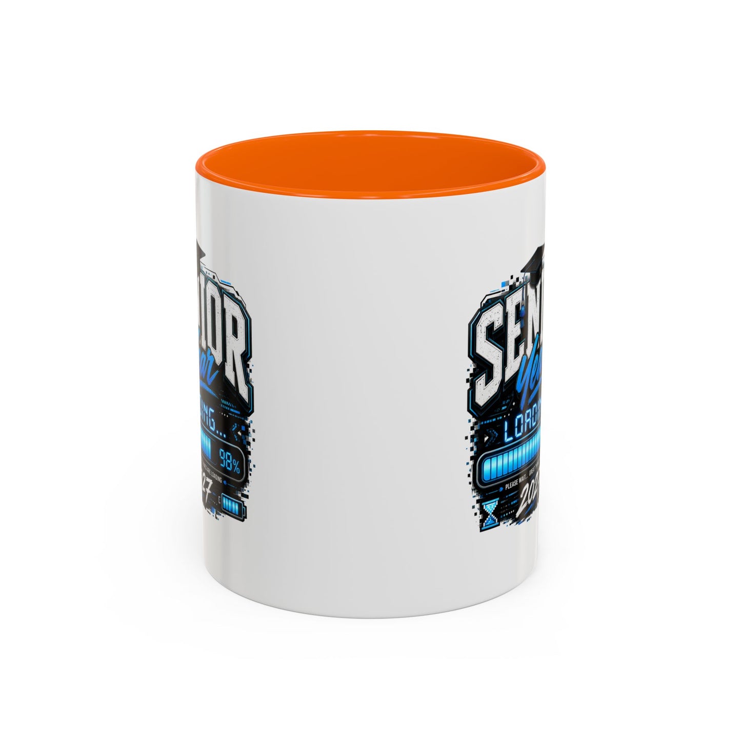 Senior Year Loading 2027 Accent Coffee Mug — Graduation Gift Cup (11/15oz)