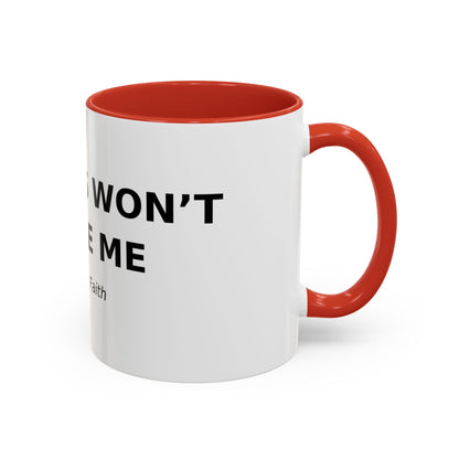 Accent Coffee Mug - "Diabetes Won't Define Me" Inspirational Faith Coffee Mug (11/15oz)
