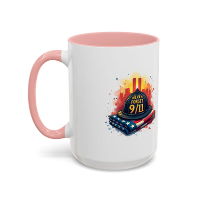 Never Forget 9/11 Memorial Accent Coffee Mug