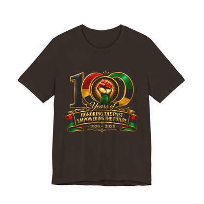 100 Years Anniversary Tee — "Honoring the Past, Empowering the Future" Centennial T-Shirt (1926–2026)