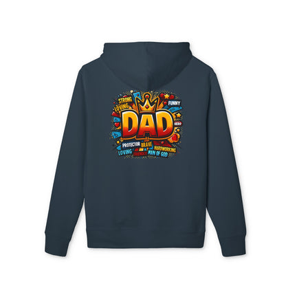 Dad Graphic Hoodie – Colorful ‘DAD’ Crown Design, Funny Loving Protector Gift for Father’s Day