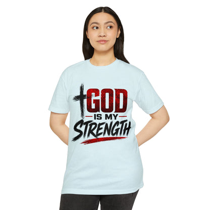 God Is My Strength T-Shirt — Christian Faith Inspirational Tee