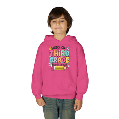 Kids "Watch Out Third Grade Here I Come" Hoodie - Back-to-School 3rd Grade Sweatshirt