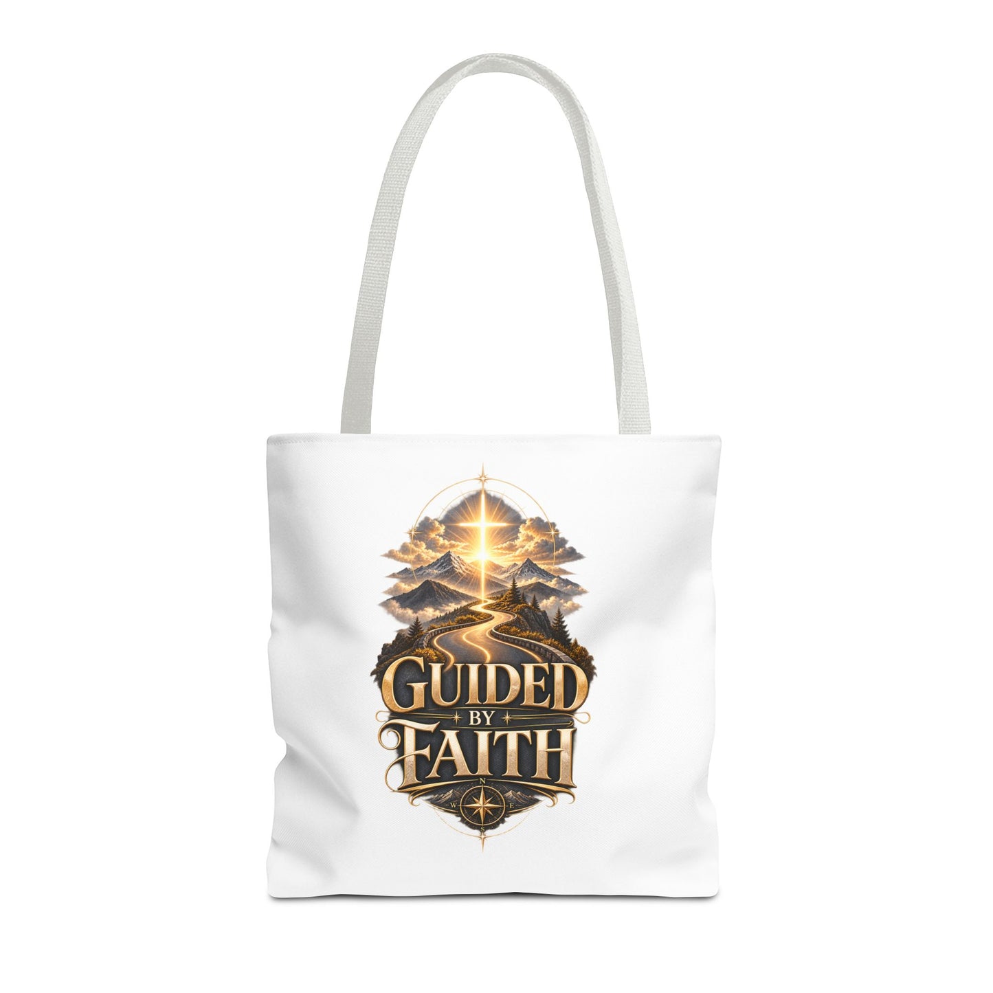 Guided by Faith Tote Bag — Christian Inspirational Canvas Tote