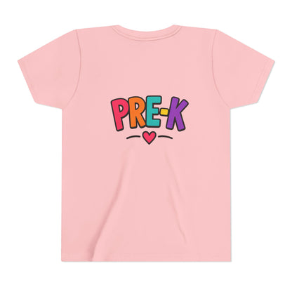 Pre-K Kids Tee — Colorful Heart Preschool Shirt for Boys & Girls