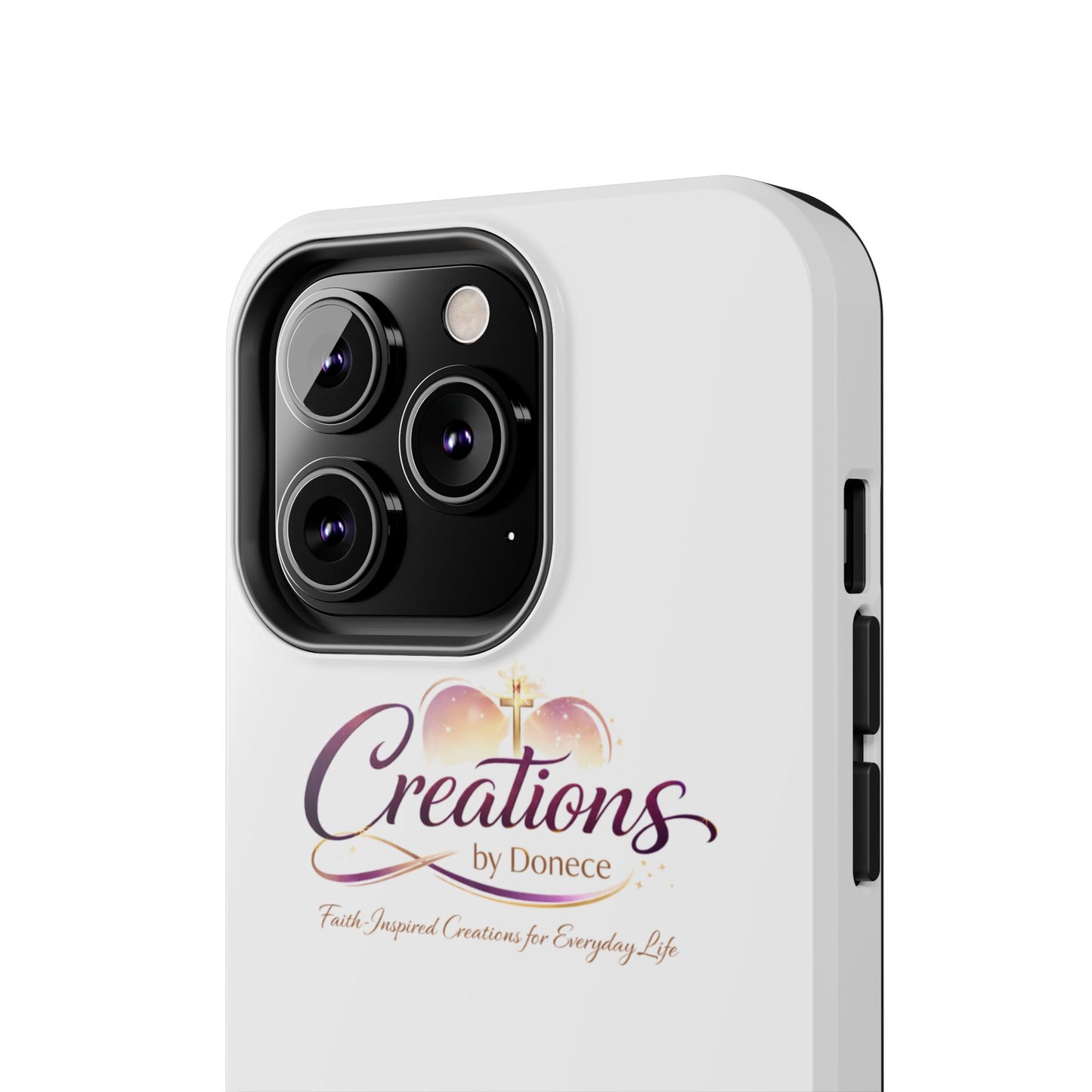 Creations by Donece Soft-Touch Tough Phone Case — Faith-Inspired Logo Protective Cover