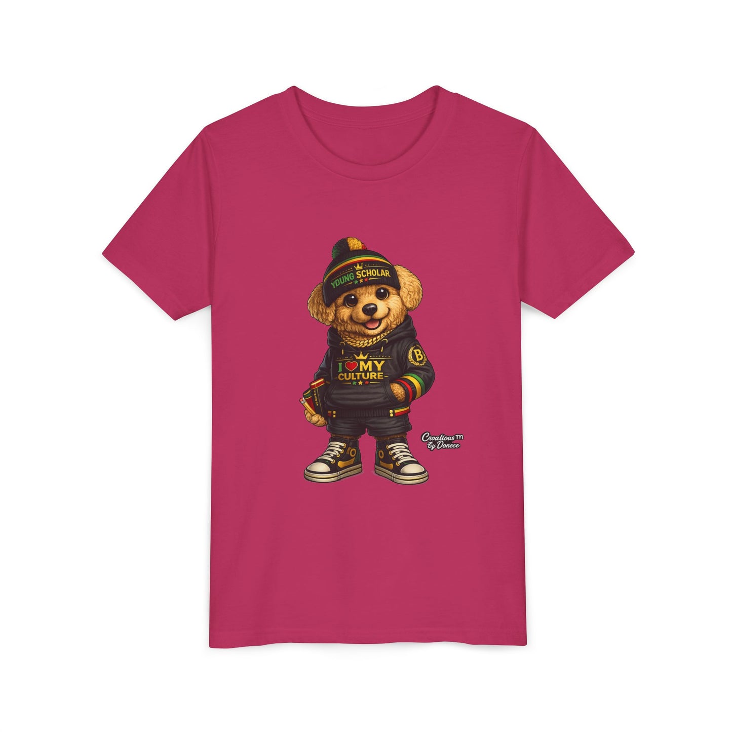 Youth Bear Graphic Tee – "I Love My Culture" Urban Streetwear