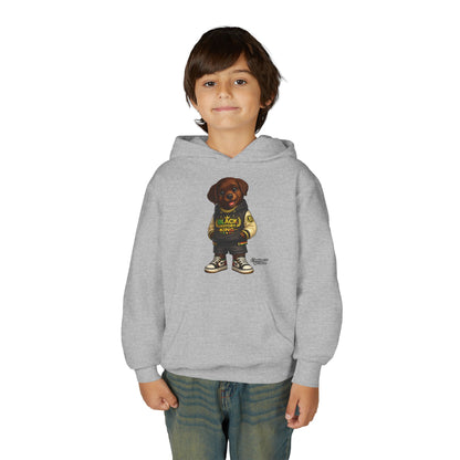 Youth Hoodie — 'Black History Kid' Puppy Graphic Sweatshirt