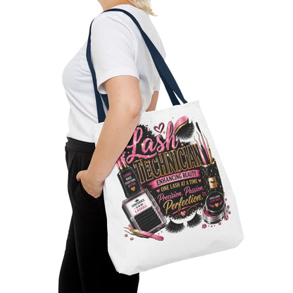 Lash Technician Tote Bag — Glam Beauty Artist Gift, ‘Lash Technician: Enhancing Beauty’ Design