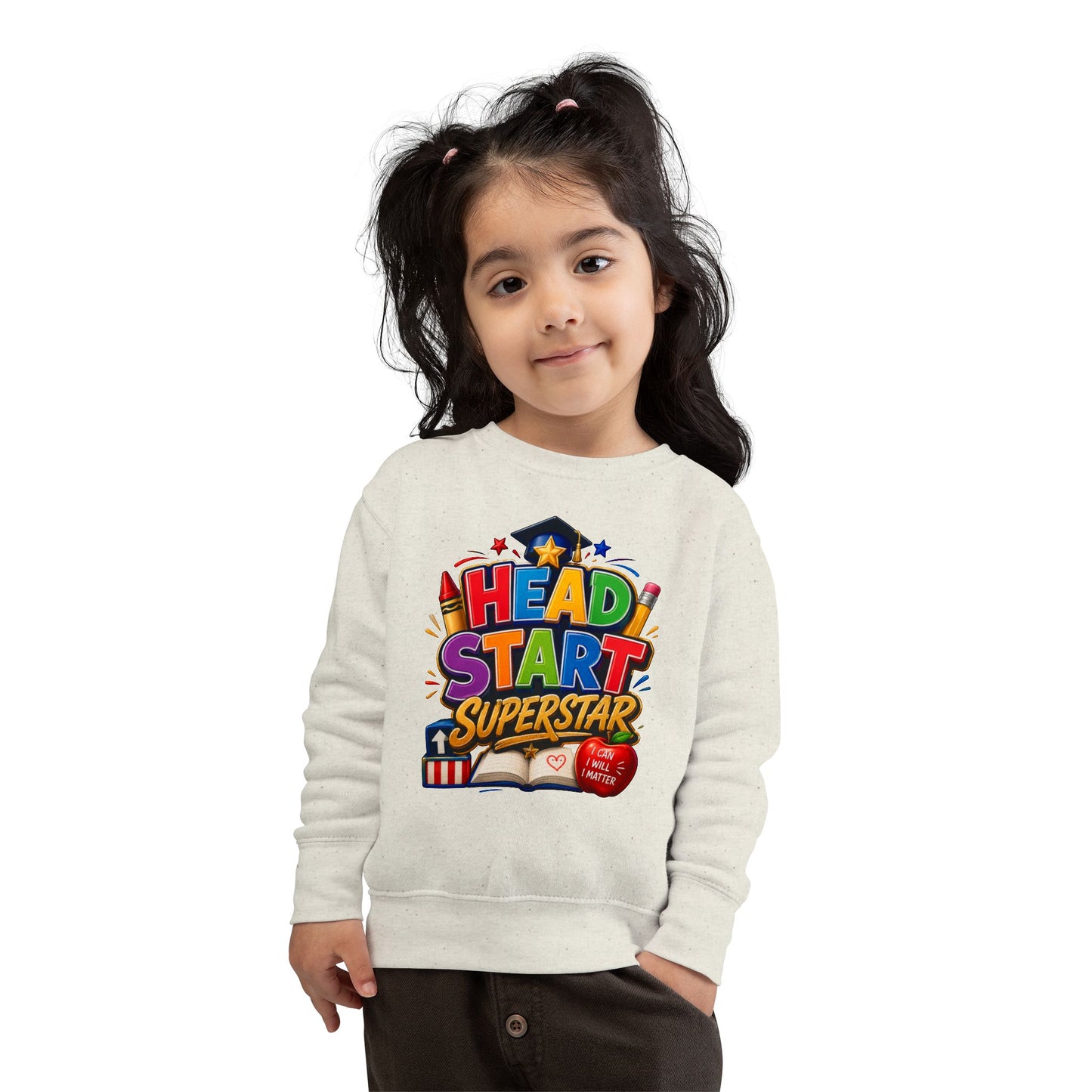Head Start Superstar Toddler Sweatshirt — Colorful Preschool Graduation Gift
