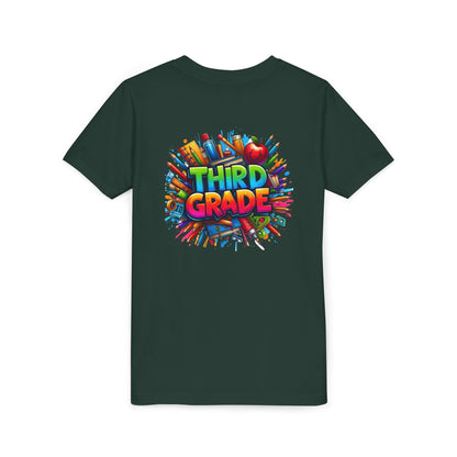 Third Grade Kids' T-Shirt – Colorful School Supplies Back-to-School Tee