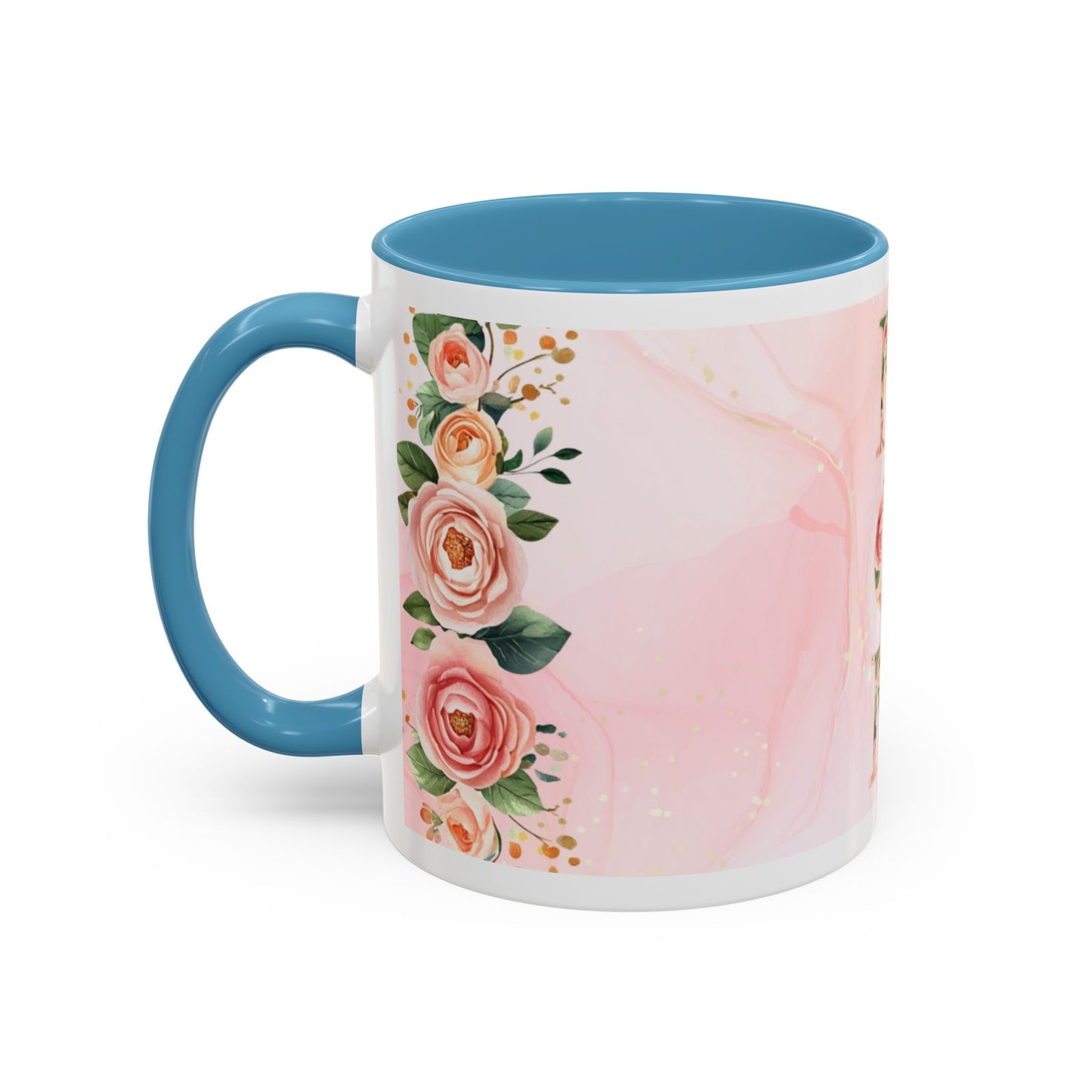 Mom Floral Accent Coffee Mug – Pink Mother's Day Gift (11/15oz)