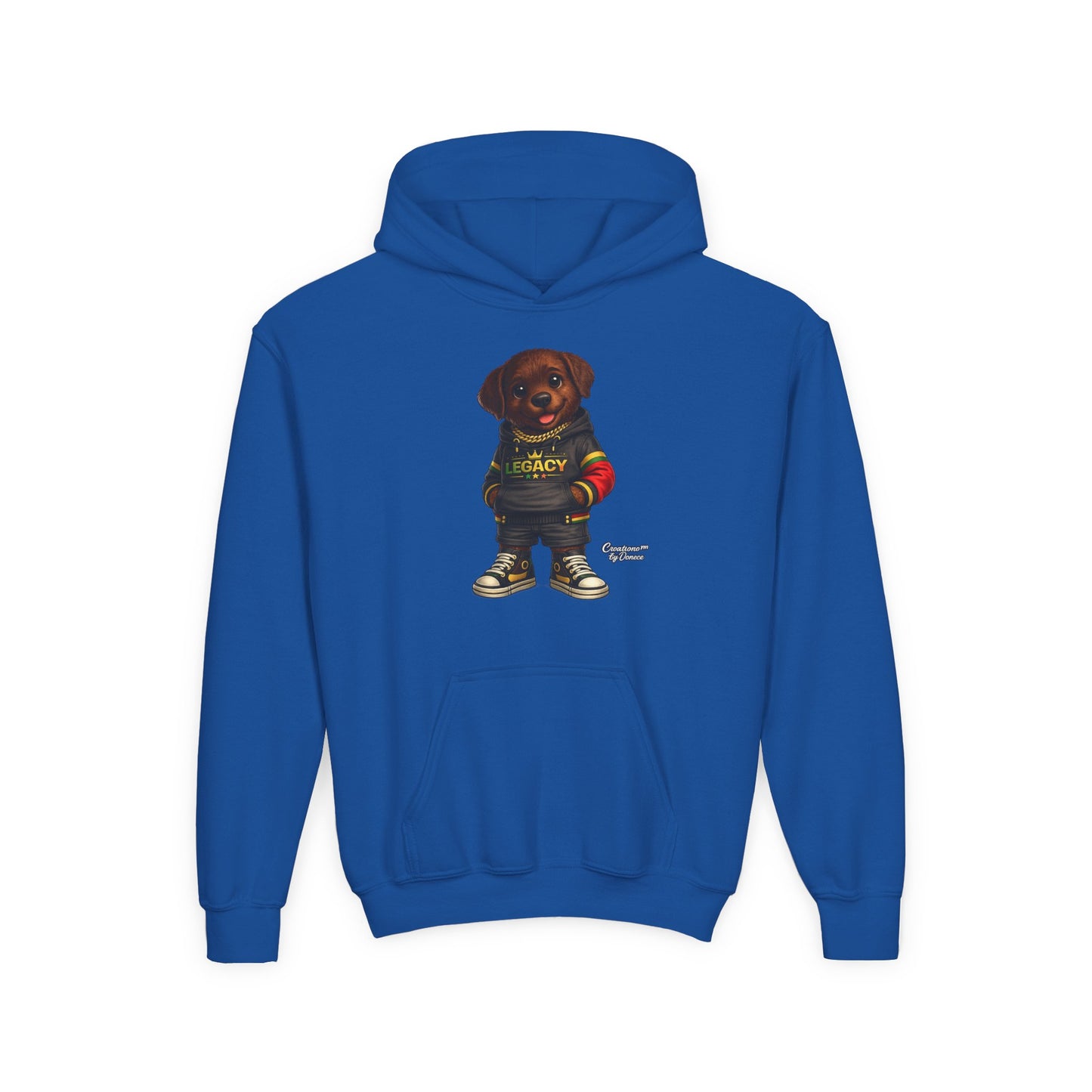 Youth Hoodie — 'Legacy' Streetwear Puppy Graphic Sweatshirt