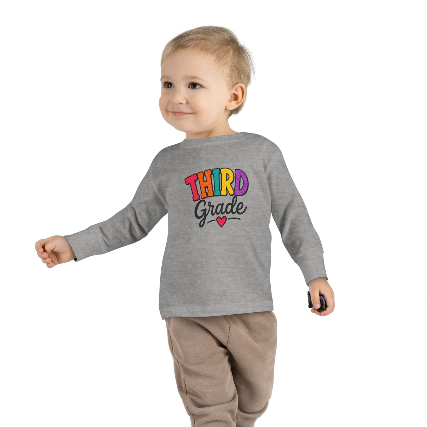 Third Grade Toddler Long Sleeve Tee — Cute Back-to-School Shirt